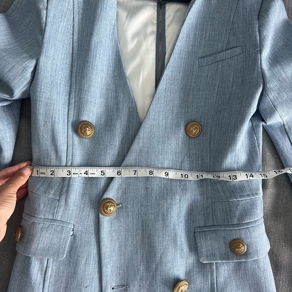 Balmain blazer size S (0-2) light blue - Picture 12 of 17